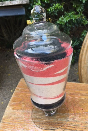 Jar of coloured sand for
Sand Ceremony
